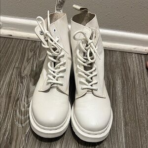 Dr. Martens White Combat Boots